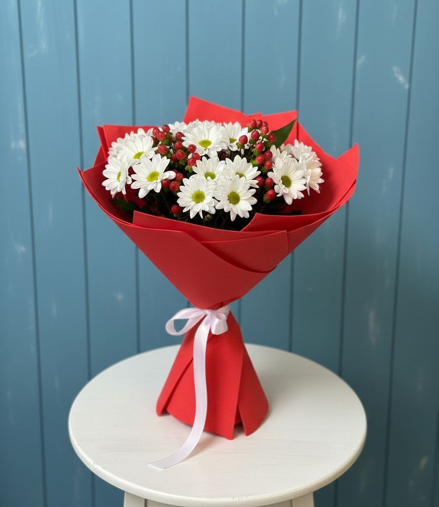 Букет цветов из: Хризантемы в Большой Казинке