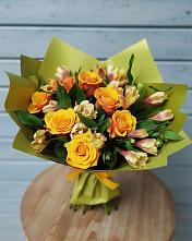Букет цветов из:  Альстромерии и Розы в Большой Казинке