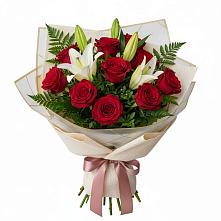 Букет цветов из:  Лилии и Розы в Большой Казинке