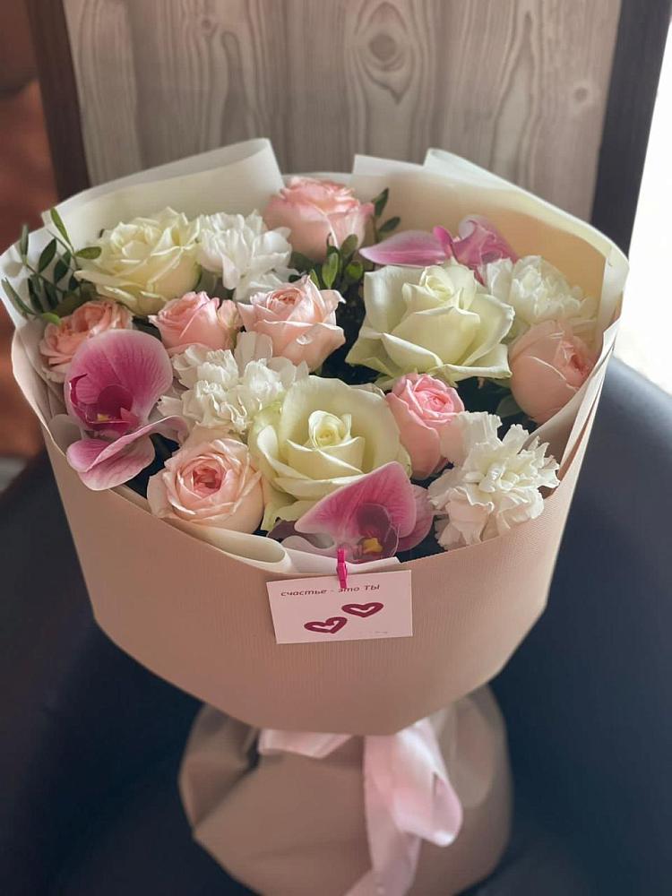 Букет цветов из: Орхидеи, Розы и Гвоздики в Большой Казинке