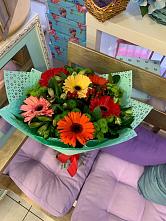 Букет цветов из:  Герберы, Хризантемы и Альстромерии #REPLACE_PRED# Большой Казинке