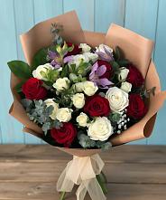 Букет цветов из:  Розы и Альстромерии #REPLACE_PRED# Большой Казинке