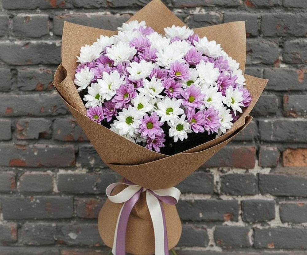 Букет цветов из: Хризантемы в Большой Казинке