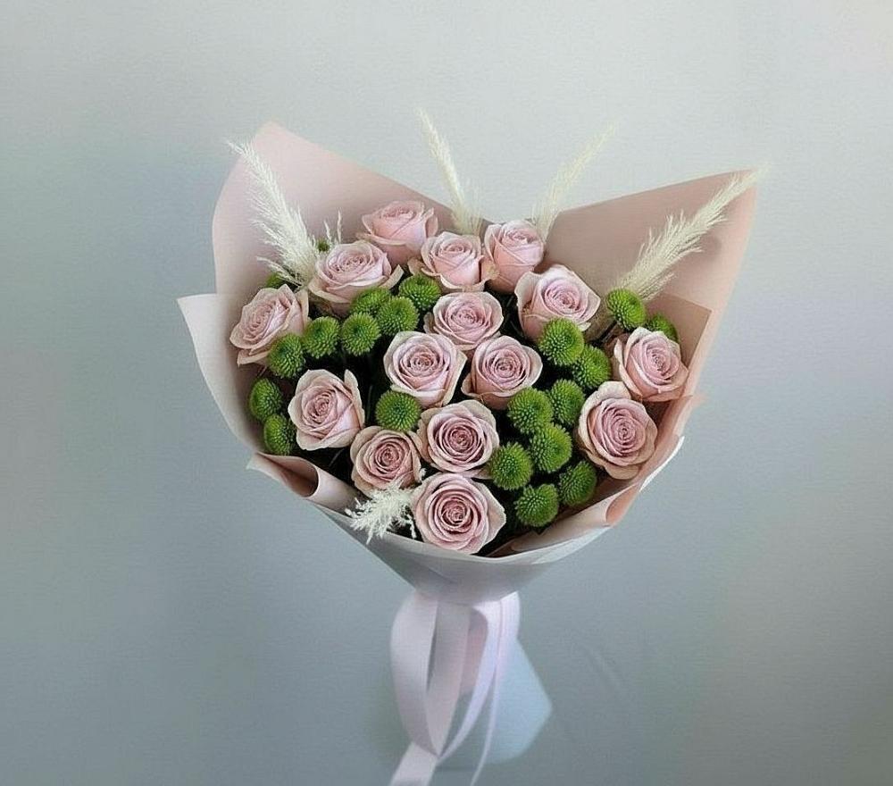 Букет цветов из: Розы и Хризантемы в Большой Казинке