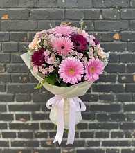 Букет цветов из:  Герберы и Хризантемы в Большой Казинке