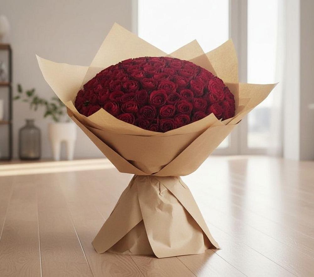 Букет 101 Красная роза в Большой Казинке