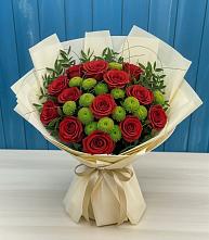 Букет цветов из:  Розы и Хризантемы в Большой Казинке