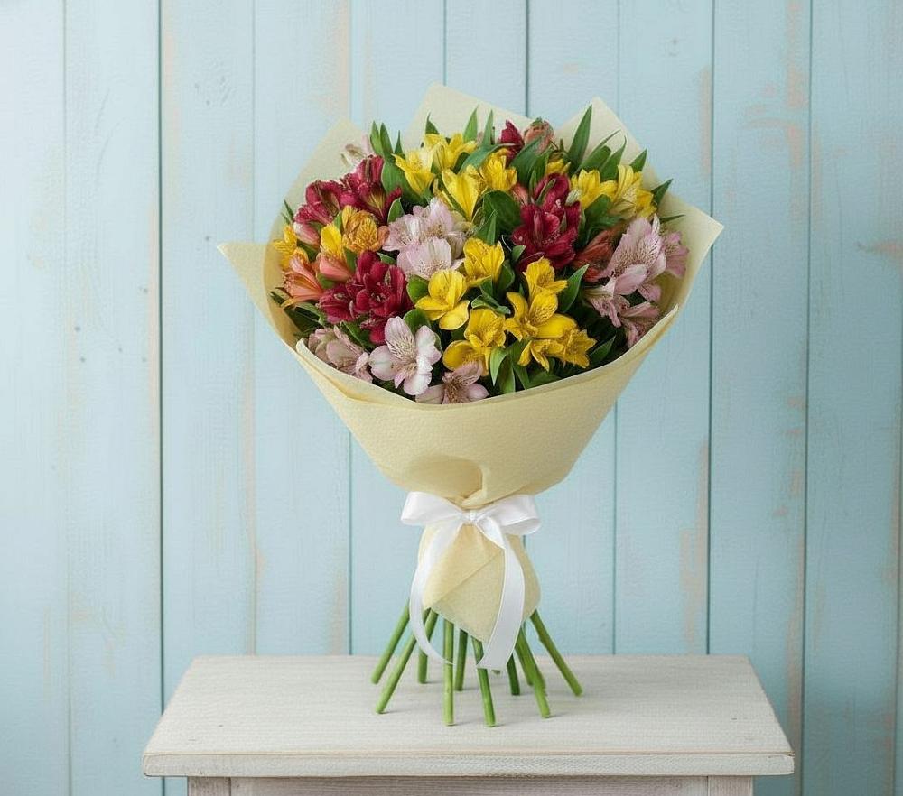 Букет цветов из: Альстромерии в Большой Казинке