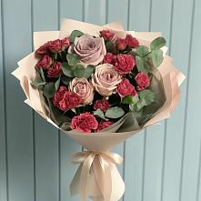 Букет цветов из:  Гвоздики и Розы в Большой Казинке