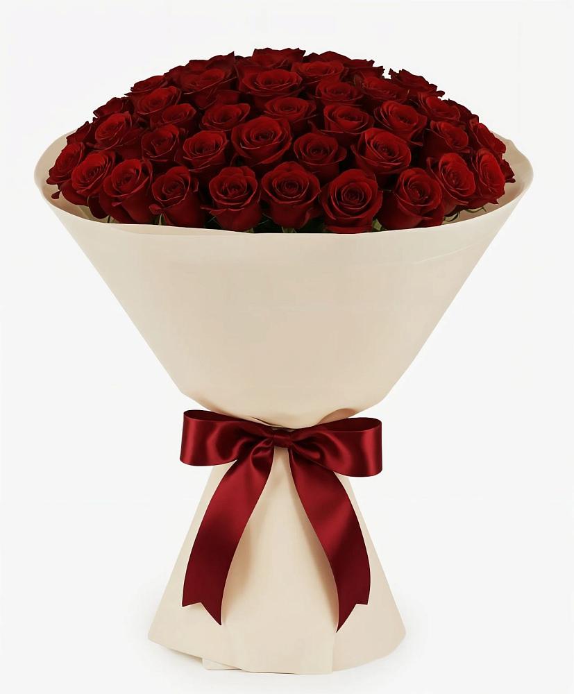 Букет 101 Бордовая роза Блэк Бакарра в Большой Казинке