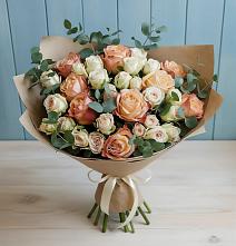 Букет цветов из:  Альстромерии и Розы в Большой Казинке