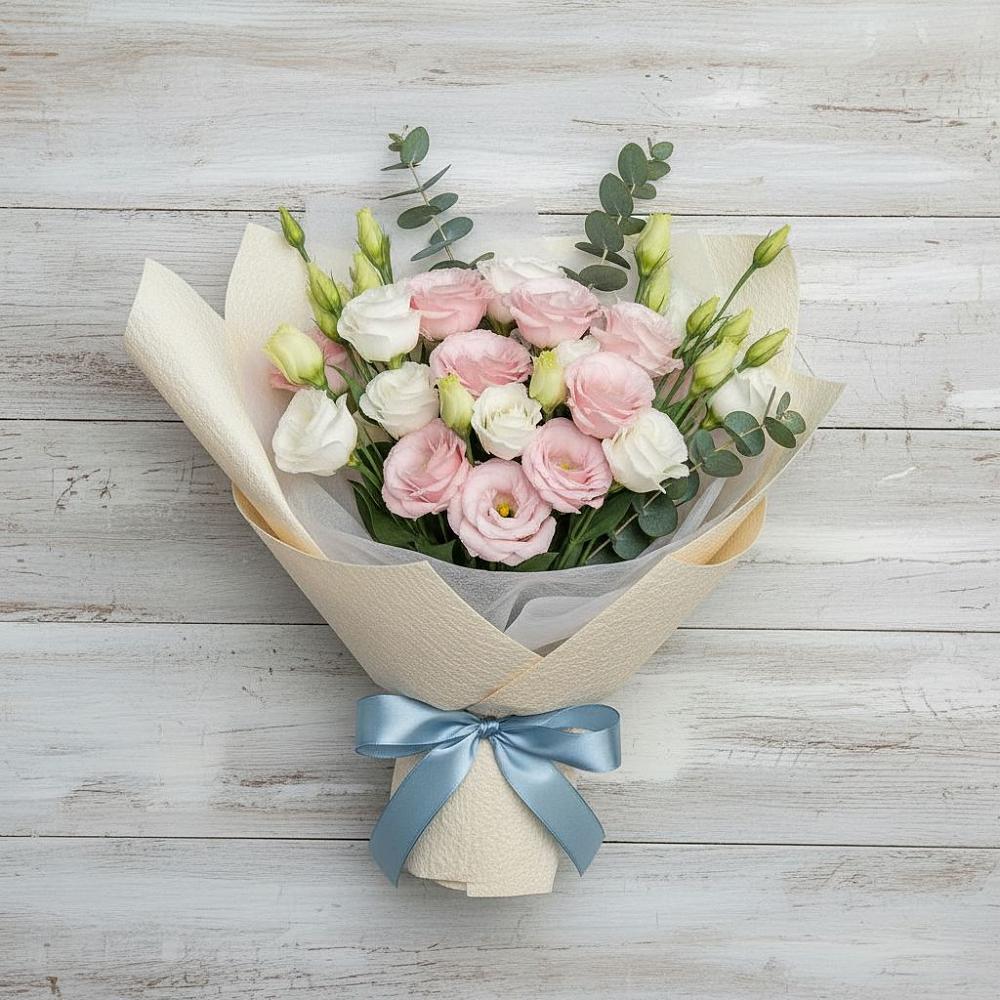 Букет цветов из: Лизиантусы в Большой Казинке